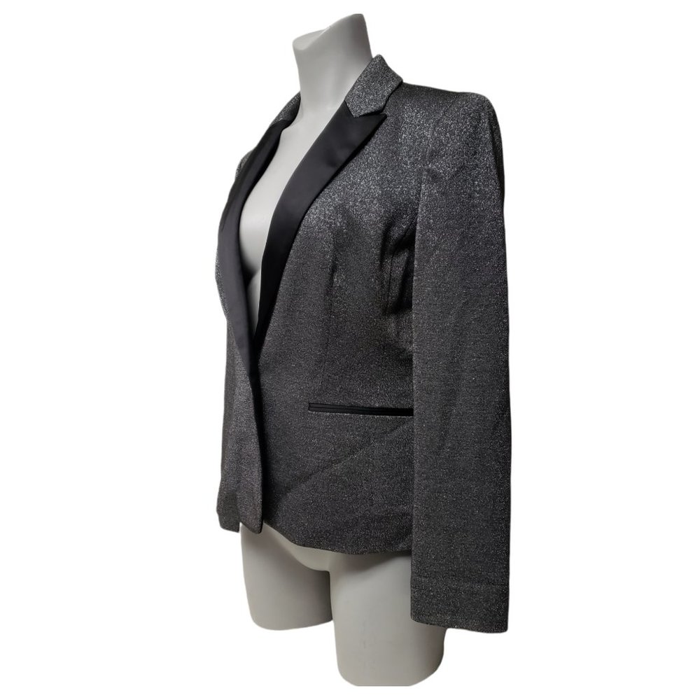 Nipon Boutique Metallic Gray Blazer . Size 12 - image 3